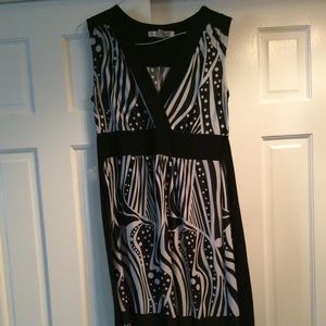 Black and White Print Dress
